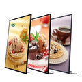 Ultra Slim A4 Size Aged Brass Desktop LED Advertising Frame Tempered Glass Light Box for Restaurant Menu Exhibit Low Power