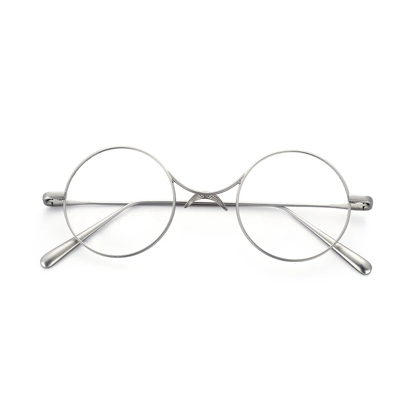 Retro Classic Fashion Eyeglasses Frames Light Metal Unisex for Reading Diamond Face Shape