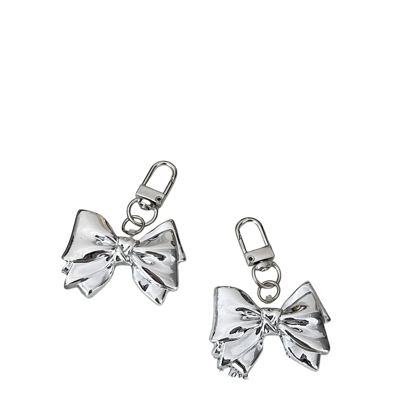 Wholesale Bow Keychain for Women Cute Bag Charms Kpop Key Chains Backpack Silver Car Key Chains Decoration Friend Gift