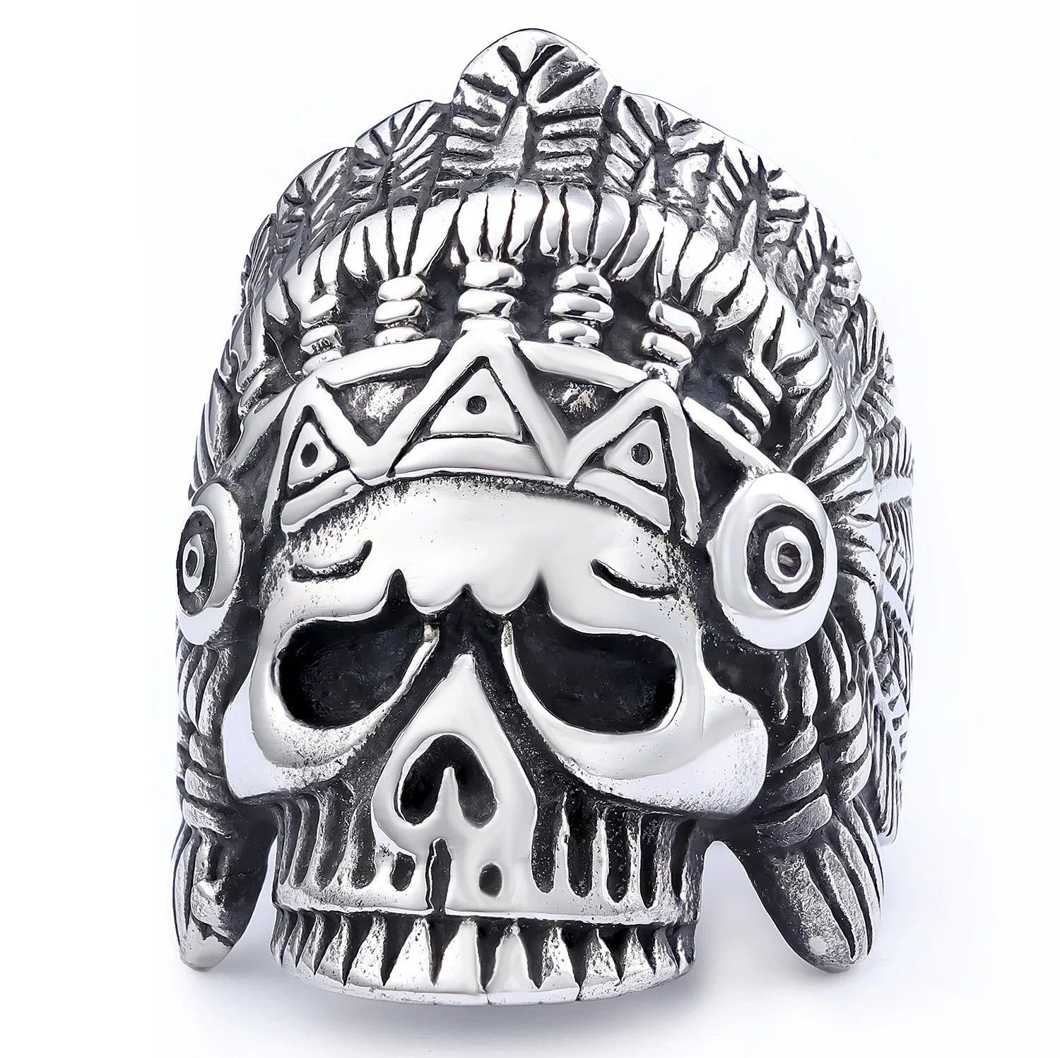 Fenyi Wholesale Jewelry Men's Retro Fashion Punk Rock Hip Hop Stainless Steel Thai Silver Personality Domineering Ring
