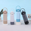 Large Capacity 600ml/1100ml Stainless Steel Vacuum Insulated Water Bottle with Straw for Outdoor Hiking Cycling and Sports