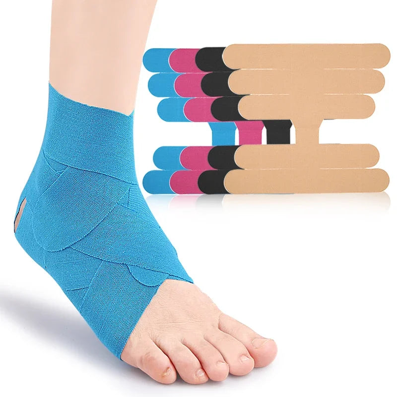 Wholesale Pre-Slit Ankle Support Brace Muscle Tape for Basketball Soccer Running Cotton Ankle Protection