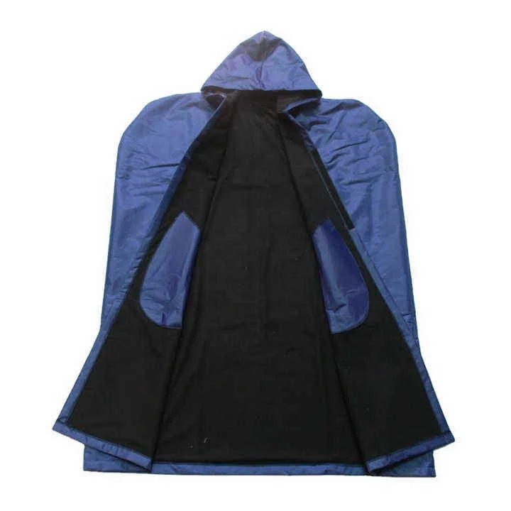 American Football Adult Junior Boys Fleece Lined Sideline Cape Team Waterproof Warm Protective Hood Pocket Sets Custom Team