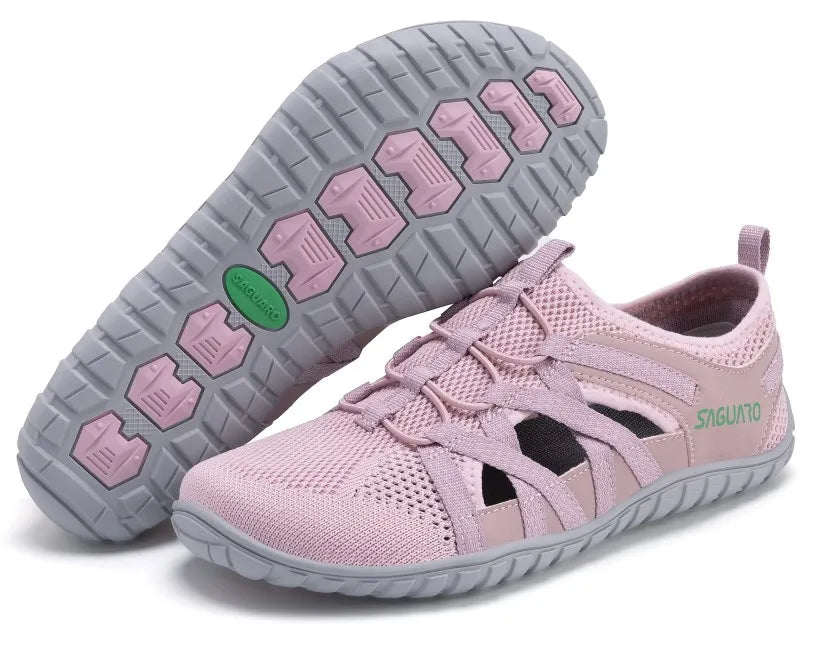SAGUARO for Girl Women Breathable Barefoot Sandals Adjustable Straps Minimalist Shoes Sandals for Beach Hiking Summer Adventures