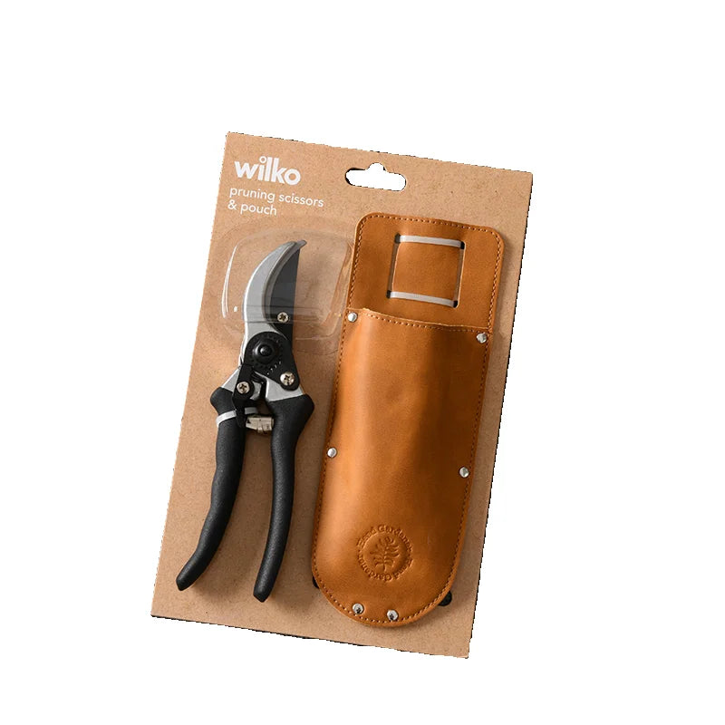 OEM Wholesale Premium Classic Rustic Simple Pruning Shears Canvas Pouch Heavy Duty Stainless Steel Garden Scissors Plants Home