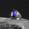 New Arrival Azuris Men's 925 Sterling Silver Ottoman Style Ring From Turkey Natural Stone Aqeeq Fashion Model VALKH1033