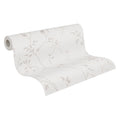 Made in Germany - Wallpaper rolls Leaf Tendril Cream Beige - Non Woven- Modern Wallpaper Floral for Walls - 1005 x 053 m