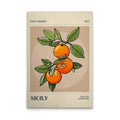 Made In Germany - Home Decor Canvas Picture Tin Sign Retro Look Lemons - Wall Mural In Beige Green - Stretcher Frame Art