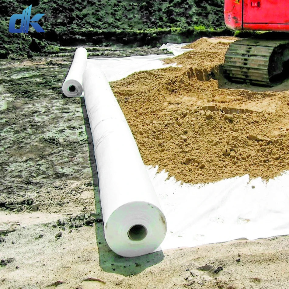 135g 150g 200g 300g 400g Pet Needle Punched Fabric Polyester Reinforced Short Fiber Nonwoven Geotextile for Road Construction