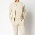 Men's 3D Puff Printing Logo Winter Tracksuits Fall Sweat-Suit Pants Streetwear Skinny Rhinestone Stack-Pant Joggers