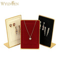 WYP Metal Microfiber Jewelry Display Stand Elegant Display Holder for Earrings Necklace Durable Container for Store Jewelry