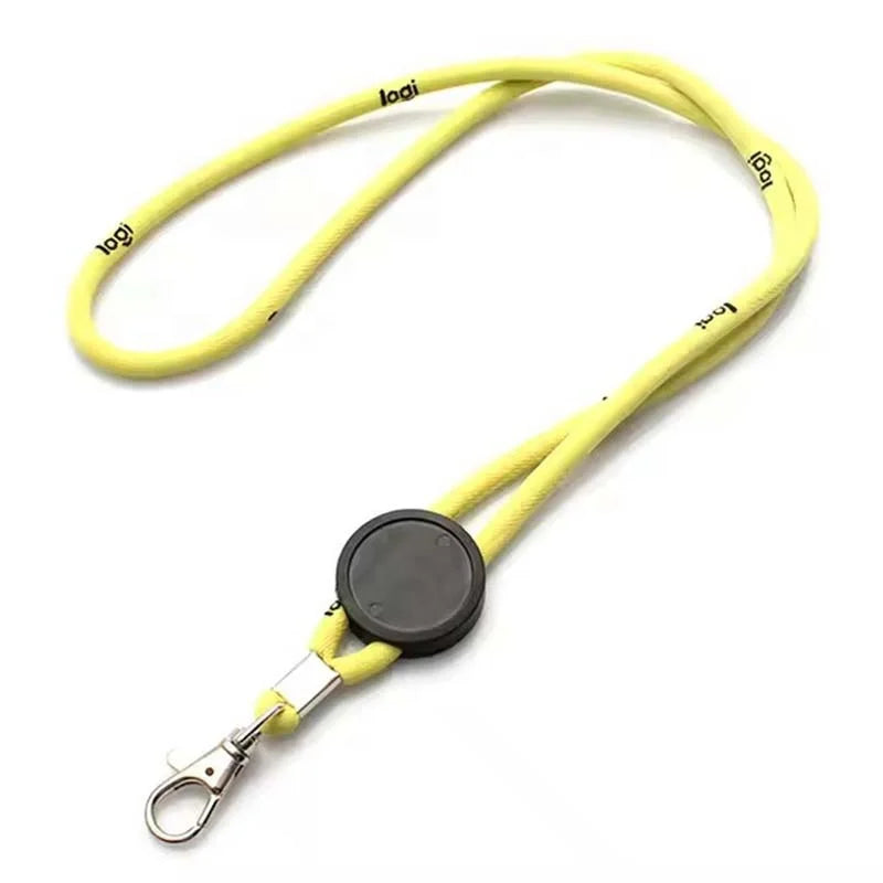 Free Sample No Minimum Cheap Custom Eco Friendly Thick Rope Polyester Cord Neck Strap Personalized Woven Round Lanyard