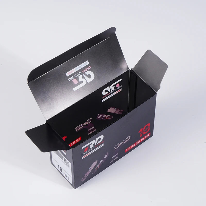 Digital Printing Custom Logo Rectangle Folding Small Packaging Clear PVC Plastic Boxes Matt Lamination Recyclable Self Erecting MegaBDM