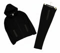 Customized Sporty Casual Printed Two Piece Clothing Set Hooded Top Elastic Waist Bottom Daily Comfort Breathable Quick Dry