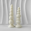DIY Long Round Ball Pillar Aroma Candle Silicone Mold Cylinder Plaster Ornament Molds Candle Making Supplies