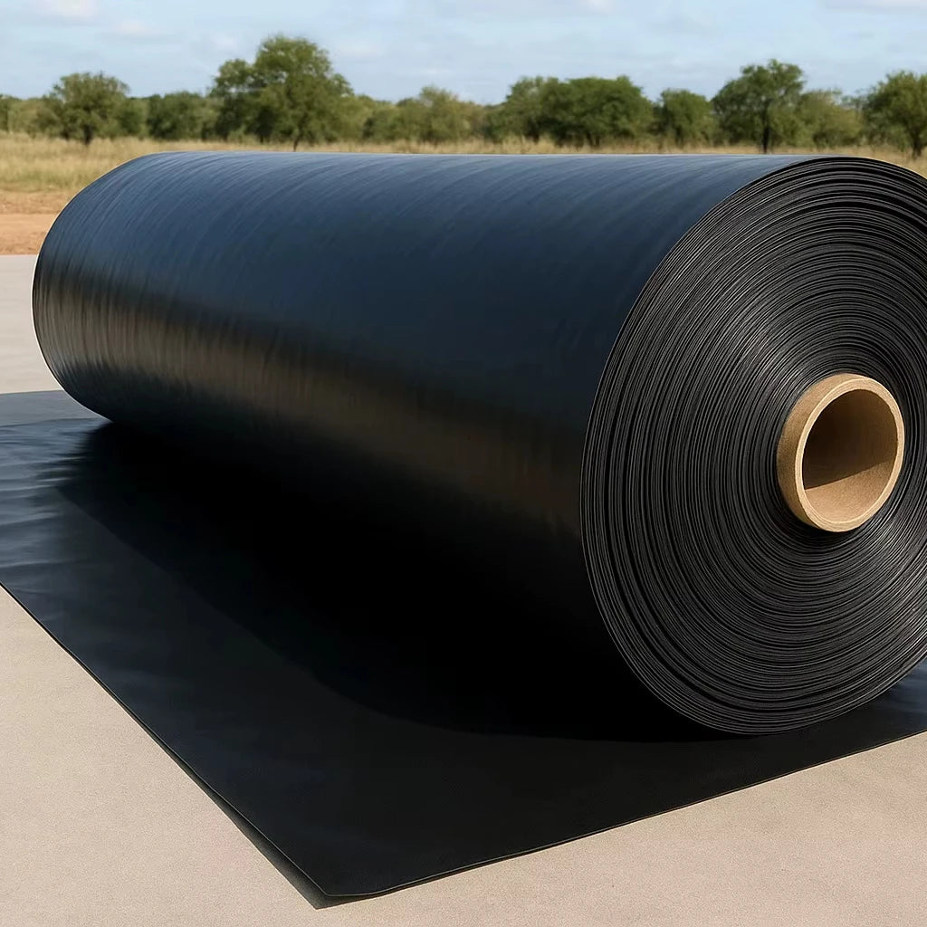1mm 1.5mm Black HDPE Geomembrane 0.5mm Waterproofing Membrane Industrial Anti-UV Liner Landfill Reservoir Artificial Pond Liner