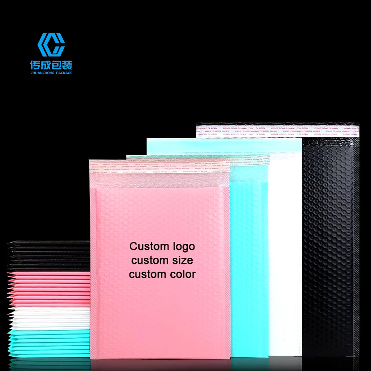 Custom Eco-Friendly Bubble Mailer Bags Polymailer with Air Wrap Printed Surface for Express Shipping for Shoes and Ties