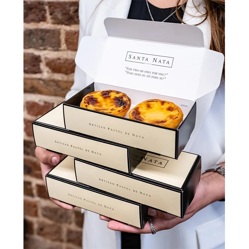 Custom Printing Design Bakery Box Packaging Pastel De Nata Box Egg Tart Box