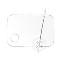 Acrylic Clear Durable Modern Makeup Mixing Palette 16x10cm for Professional Makeup Artists
