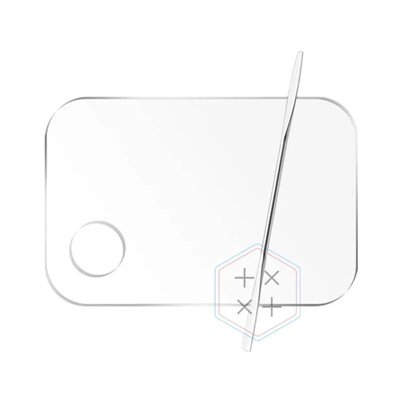 Acrylic Clear Durable Modern Makeup Mixing Palette 16x10cm for Professional Makeup Artists