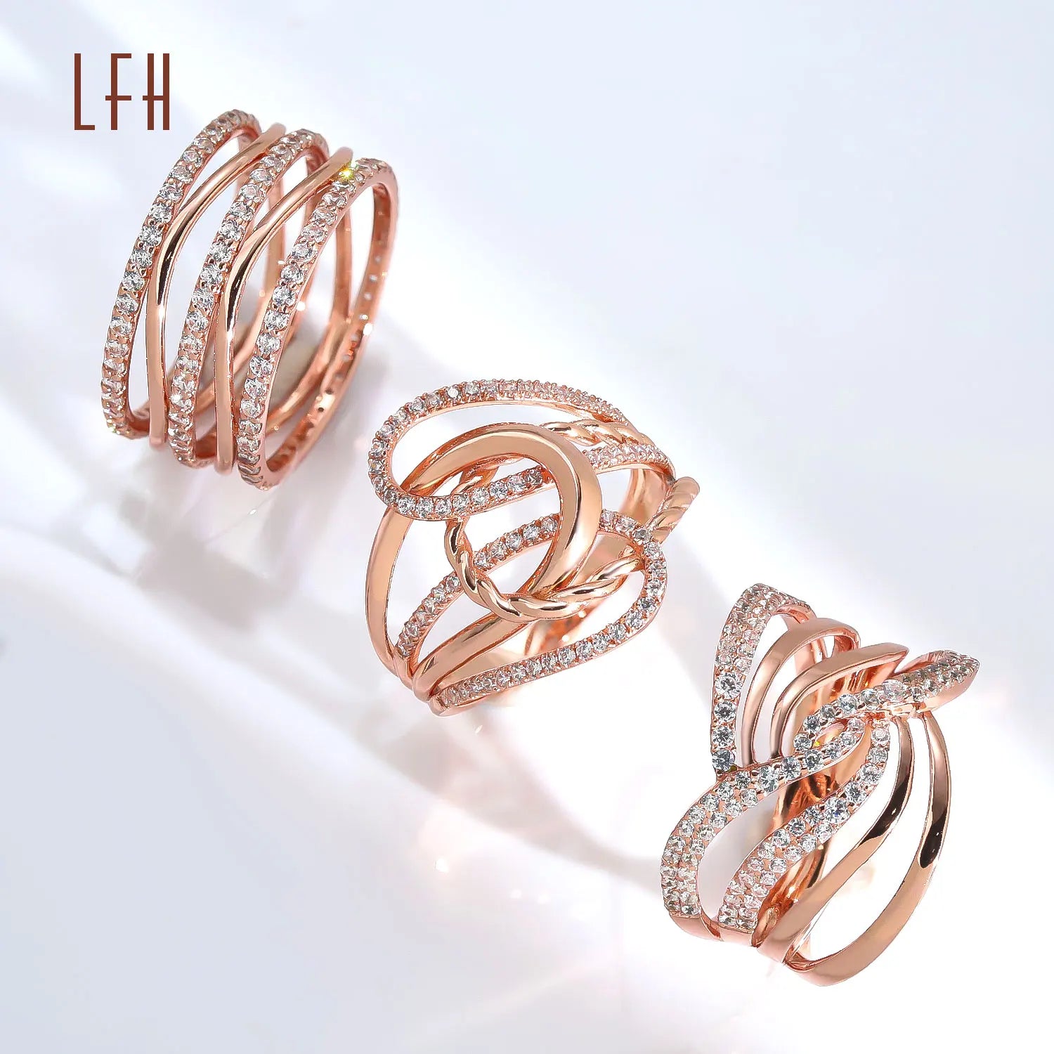 AU750 Engagement Wedding Rings  with Zircon18k Real Gold Jewelry Gold Rings for Women 18k Real Gold