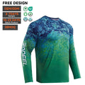 OEM Wholesale Long Sleeve Fishing Shirt Custom logo Sublimated Quick Dry Performance Outdoor Sports Men Fishing Wear