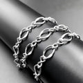 GP Figure 100c 8 Flat Curb Chain S925 Silver Semi-finished Lip-to-Lip Figure-8 Chain Wholesale Permanent Jewelry Chains