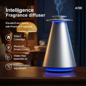 Smart Aroma Diffuser DANQ Metal Desktop Rechargeable Scent Machine 550sqm with 7 Color Light for Spa Gym Wholesale OEM