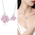 FDXZ-175 Cherry Blossom Sterling Silver 925 Necklace Women Light Luxury Two Ins Flowers 45cm Chain Original Jewelry Gift