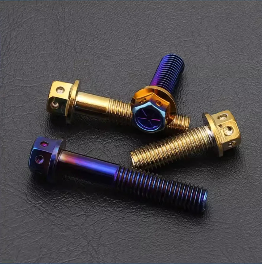 SDPSI DCT (2) M6x1.0 Titanium Motorcycle Calipers Cover Bolts Stainless Steel 2mm 10/15/20/25/30/35/40mm Hollow Hex Allen Inch