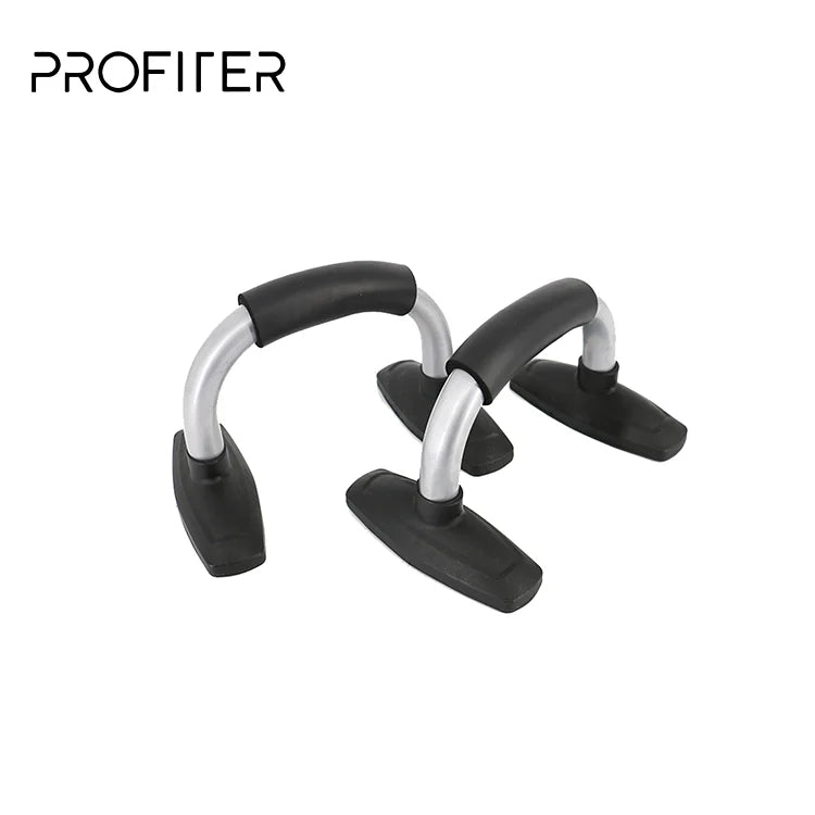 Profier Home Fitness Workout Stand Steel Push-Up Bar with Foam Handle (Black) for Strength Training