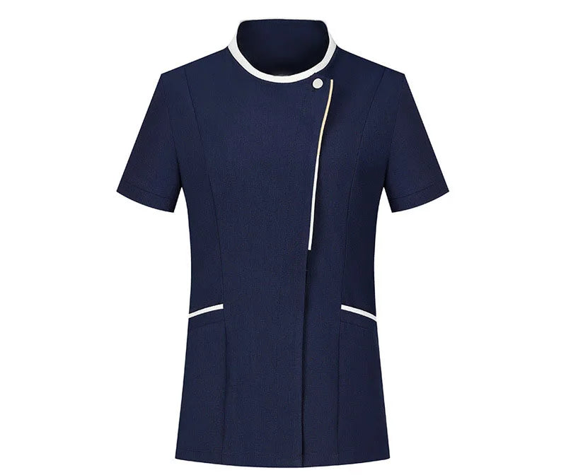 OEM custom logo embroidery printed design Men's and women's cleaning work clothes summer thin short-sleeved hotel uniform