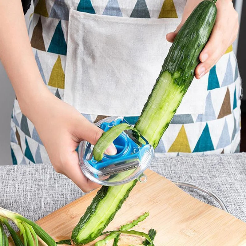 3 in 1 Carrot Stainless Steel Kiwi Portable Skin Multifunctional Vegetables Melon Cutter Fruit Peeler