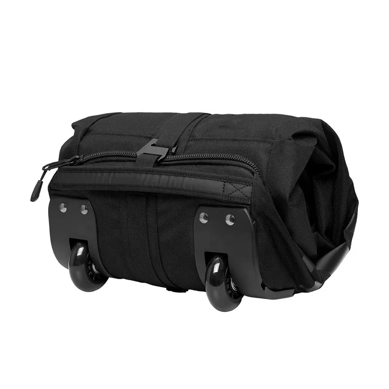 Snow Roller Bag Ski Bag Adjustable Length Ski Travel Bag Fits 2 Pairs of Skis Compressible Hook up System Compatible with Wheels