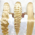 8-40 Inch Glueless Original Raw Hair Wig Lace Front Brazilian Blond 613 Human Hair Wig 13x4 Full Frontal Lace Wig Vendor MegaBDM
