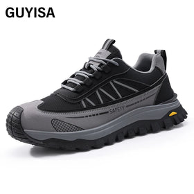 GUYISA Safety Shoes European Standard Steel Toe Microfiber Upper Comfortable Safety Shoes