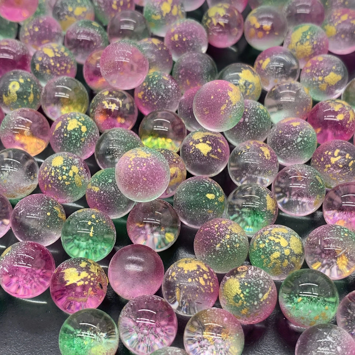 CJ Factory Wholesale 10mm Luminous Glass Beads No Hole Smooth Beads Suitable for DIY Crafts Jewelry Making MegaBDM