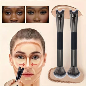 High Grade Single Brush Custom Brand 2-in-1 Dual-Ended Contour Makeup Brushes Makeup