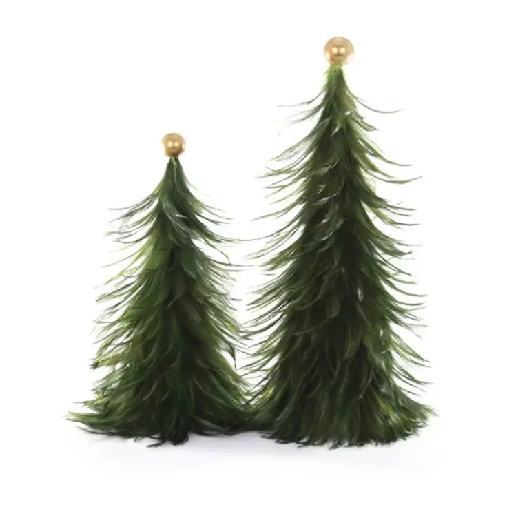 DIY Green Feather Christmas Trees for Outdoor Interior Home Office Room Winter Holiday Party Decor Item Ornament Supply