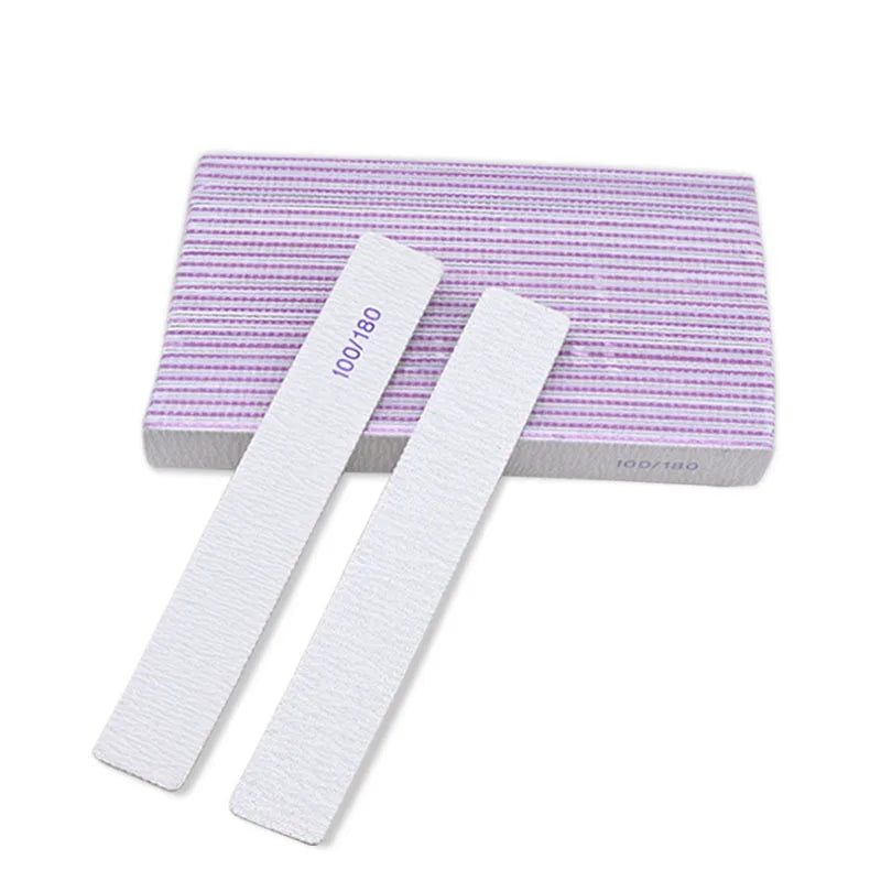Factory Supply Japanese Sandpaper Nail Files Bulk Custom Logo Double-Sided Nail Buffer 80/100/180/240 Grit