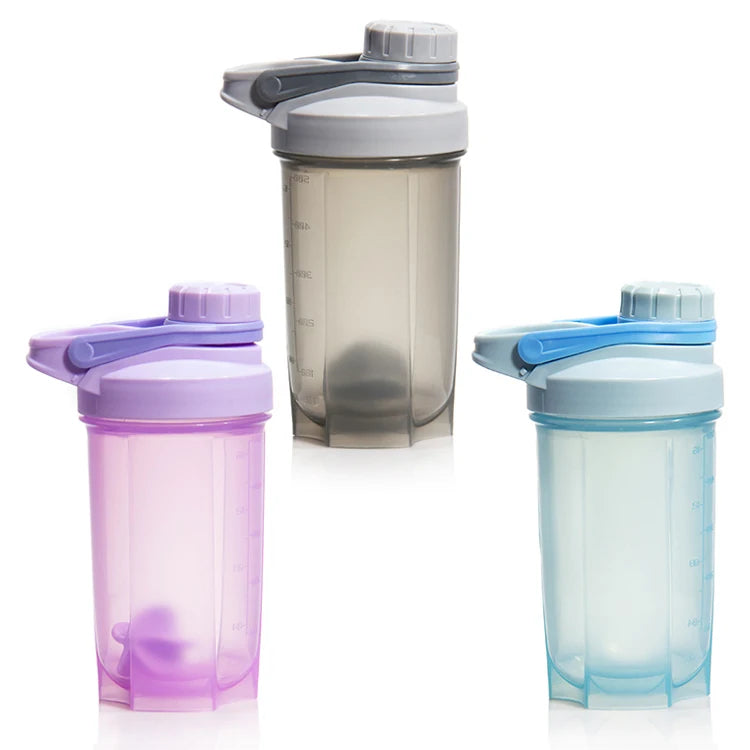 Wholesale Custom Logo Shaker Water Bottle Promotional Shaker Bottle Fitness Gym Protein Bottles Sport PP Plastic BPA Free Sample