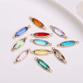 Gold Crystal Channel Connector Birthstone Charms DIY Jewelry Supplies Necklace Charms Personalized Jewelry Gift for Mother