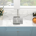 Sarlai Group 18 Inches Granite Kitchen Sink White Undermount Quartz 18" Granite Composite Kitchen Sink