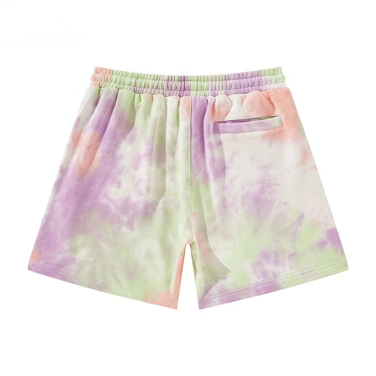 Latest Tie Dye Design Comfort Fit Casual Men's Mid High Street Style Shorts Summer Eco-Friendly Anti-Wrinkle Breathable Quick