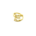 [Private Customization] Stainless Steel English Name Ring Opening Adjustable 3 Name Rings Family Style| 1 PCS Customized