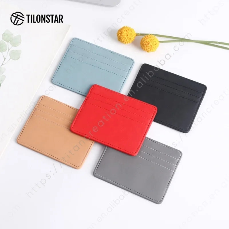 TILONSTAR TWW167 New Product Explosion Portable Ultra-thin Small Change Bus Pass Bank Small Leather Credit Card Holder Wallet