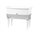 Self-Watering Raised Planter Box- Plastic Garden Bed with Flat Short and Tall Legs Options