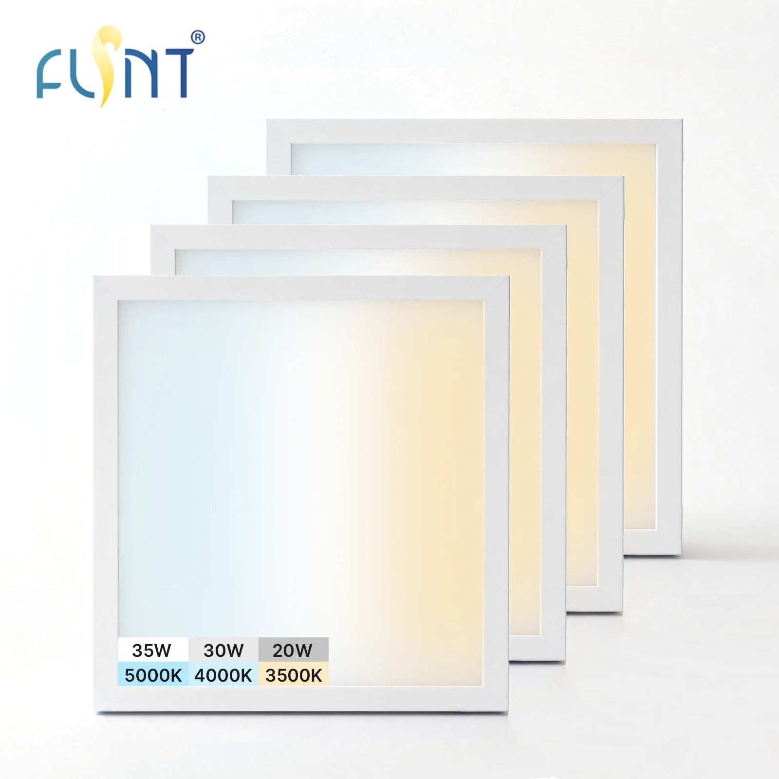 Ready to Ship 120-277V LED Light Dimmable Recessed Panel Lamp Backlit LED Panel Light 3-Power 3CCT Color Temperature ETL