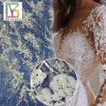 French New White Bridal Luxury Lace With Beads and Crystal Sequins Net Embroidery Fabrics for Wedding Dress