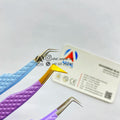 2025 Sustainable Stainless Steel Fine Pointed Eyelash Extension Tweezers Volume Lashes Pick up Tool with Color Coating